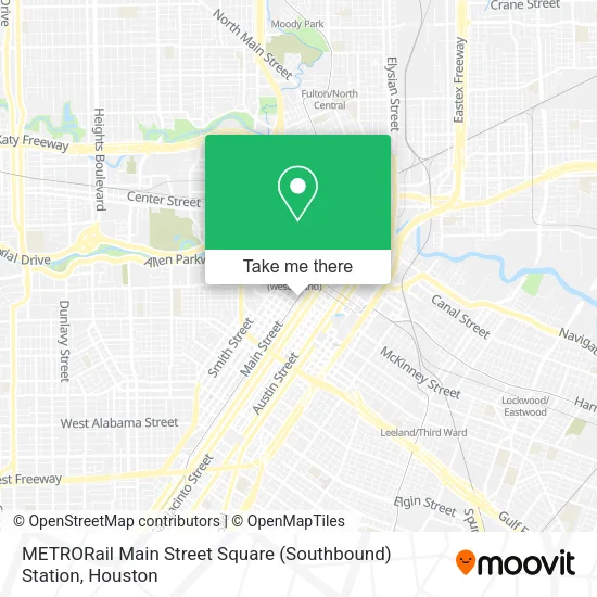 Mapa de METRORail Main Street Square (Southbound) Station