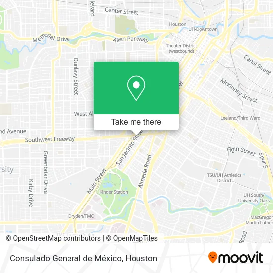 Consulado General de México map