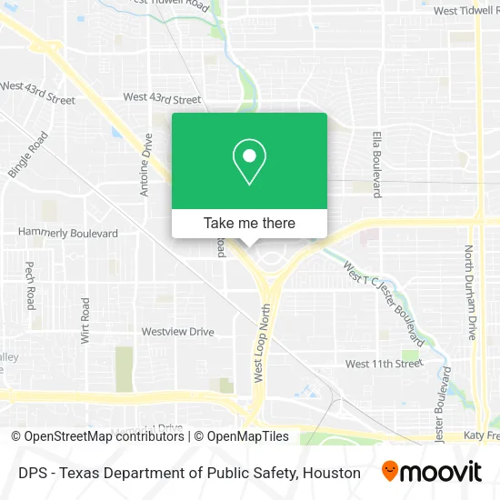 Mapa de DPS - Texas Department of Public Safety