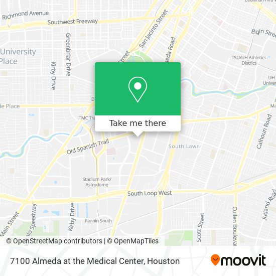 7100 Almeda at the Medical Center map