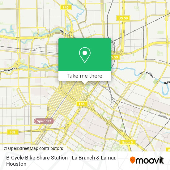 B-Cycle Bike Share Station - La Branch & Lamar map