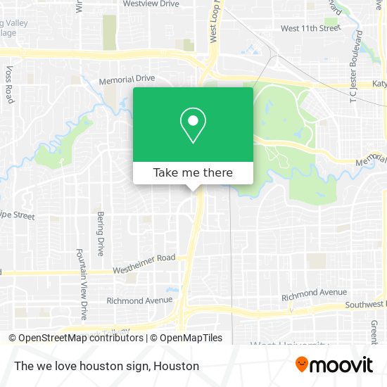 Mapa de The  we love houston  sign