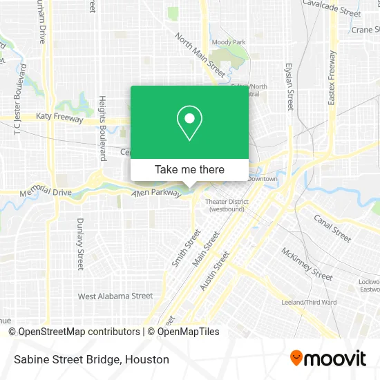 Sabine Street Bridge map