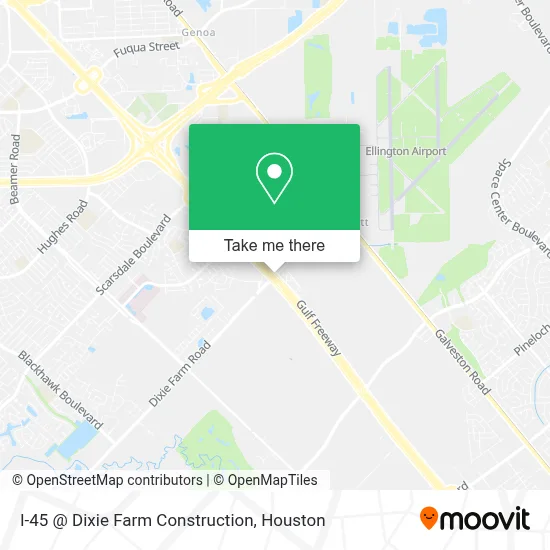 I-45 @ Dixie Farm Construction map