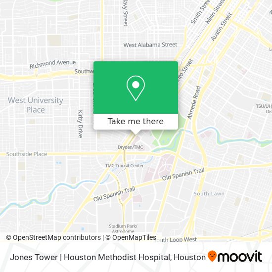 Jones Tower | Houston Methodist Hospital map