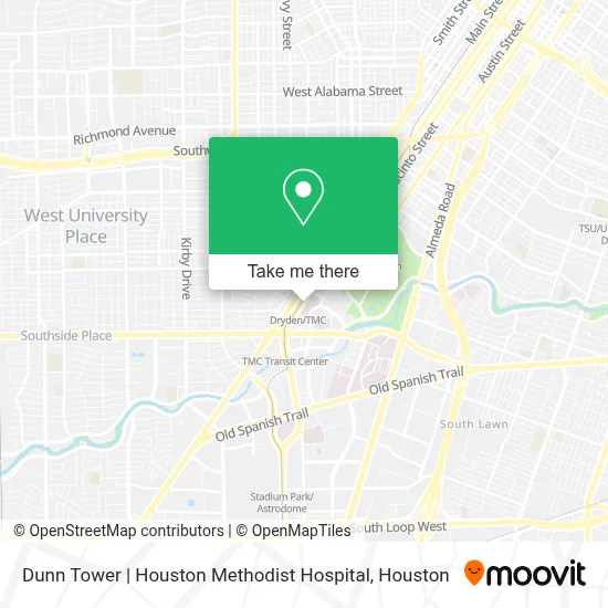Dunn Tower | Houston Methodist Hospital map