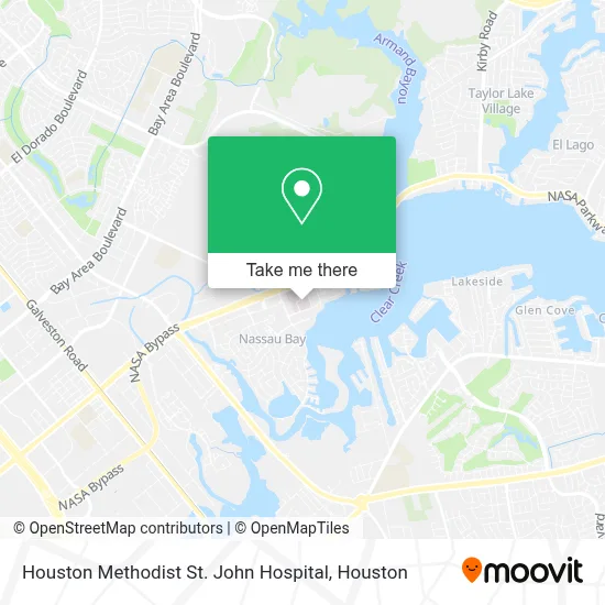 Houston Methodist St. John Hospital map