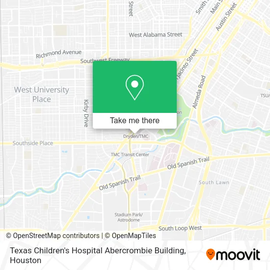 Mapa de Texas Children's Hospital Abercrombie Building