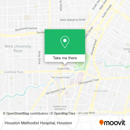 Houston Methodist Hospital map