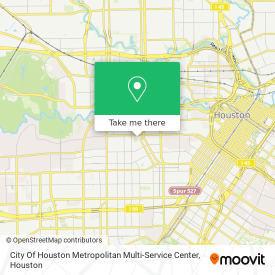 City Of Houston Metropolitan Multi-Service Center map