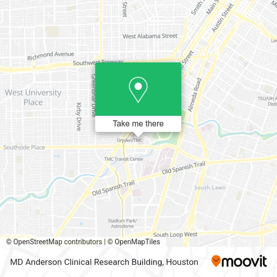 Mapa de MD Anderson Clinical Research Building