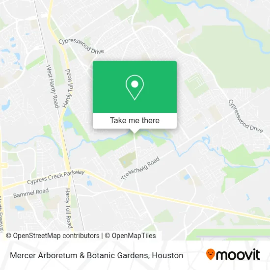 Mercer Arboretum & Botanic Gardens map