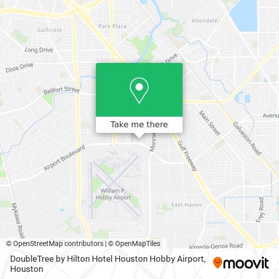 DoubleTree by Hilton Hotel Houston Hobby Airport map