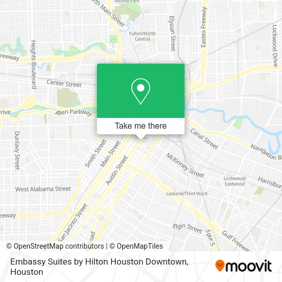 Mapa de Embassy Suites by Hilton Houston Downtown
