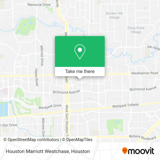 Mapa de Houston Marriott Westchase