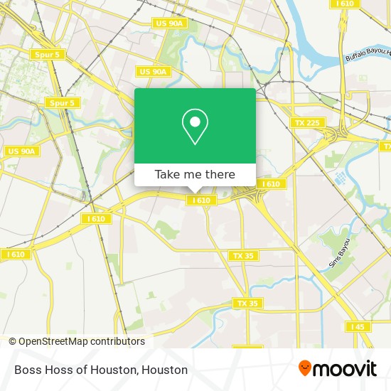 Boss Hoss of Houston map