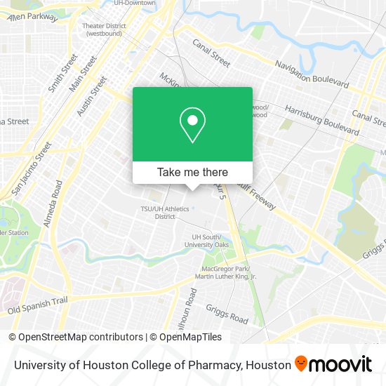 Mapa de University of Houston College of Pharmacy
