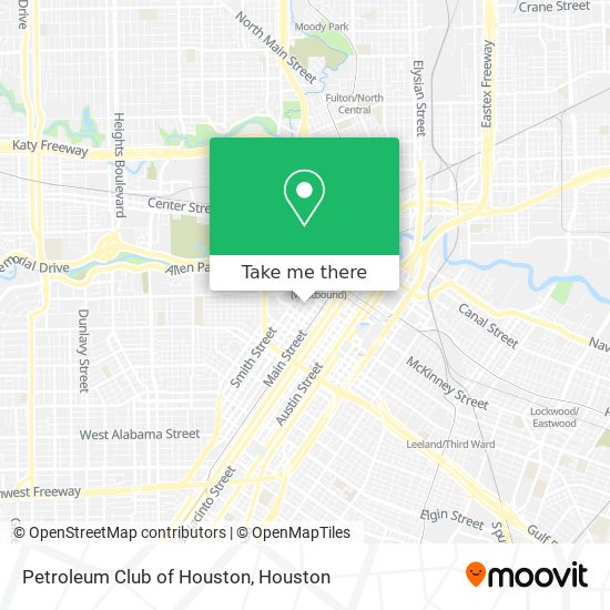 Petroleum Club of Houston map