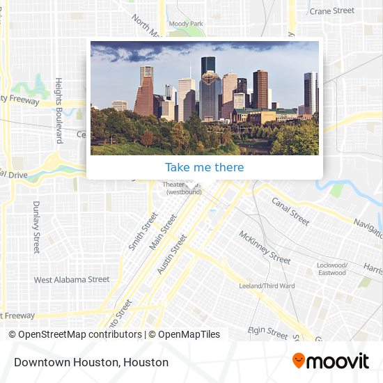 Downtown Houston map