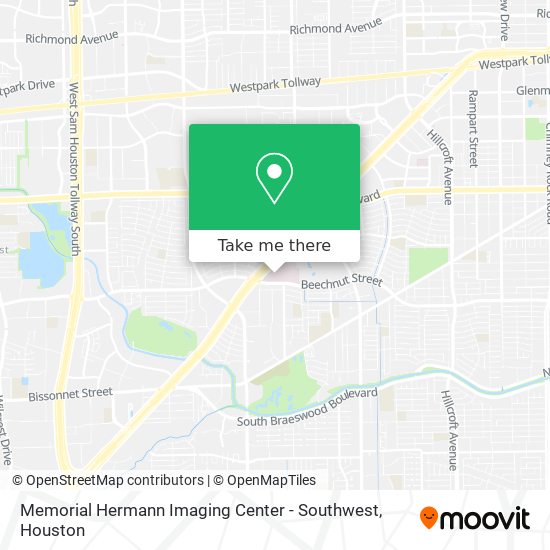 Memorial Hermann Imaging Center - Southwest map