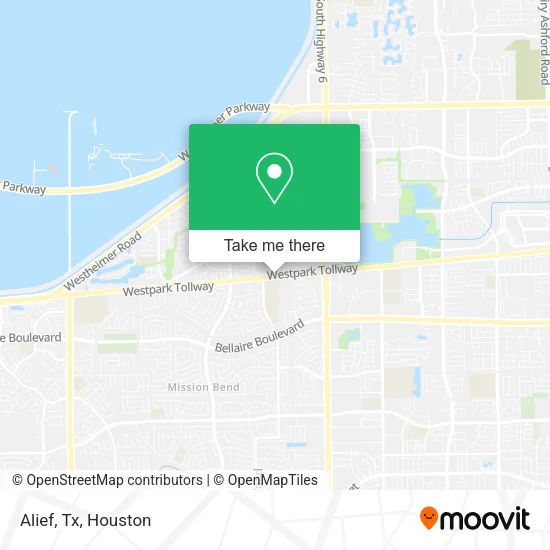 Mapa de Alief, Tx