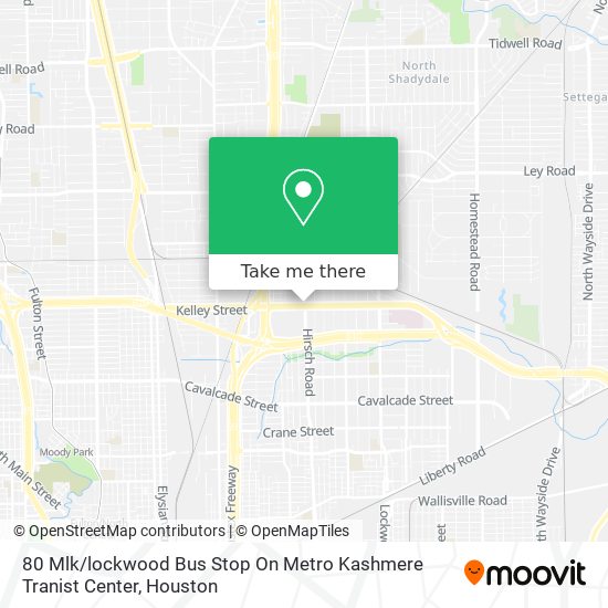 Mapa de 80 Mlk / lockwood Bus Stop On Metro Kashmere Tranist Center