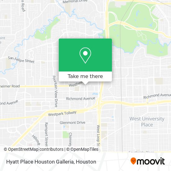 Hyatt Place Houston Galleria map