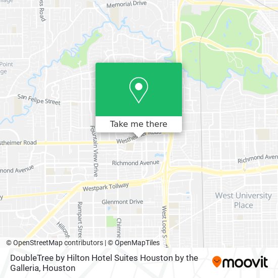 Mapa de DoubleTree by Hilton Hotel Suites Houston by the Galleria