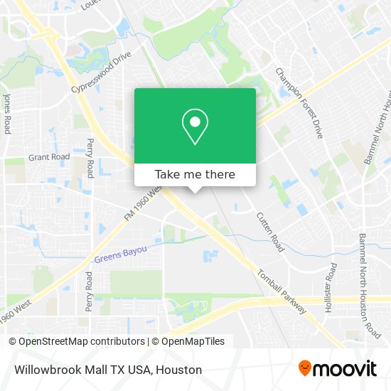 Willowbrook Mall TX USA map