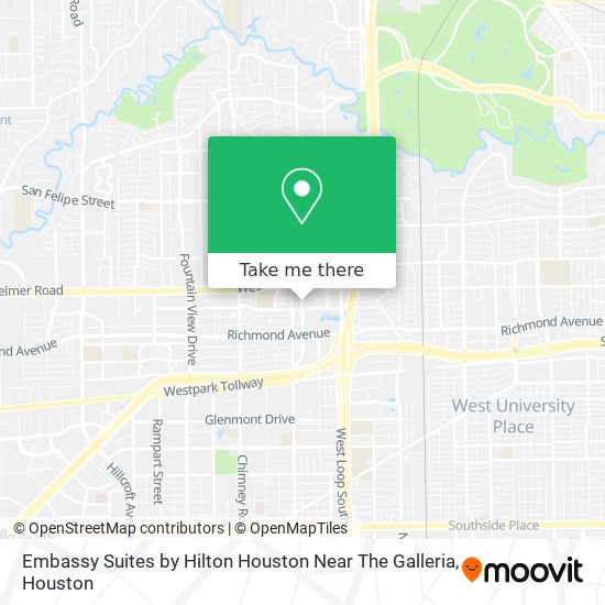 Mapa de Embassy Suites by Hilton Houston Near The Galleria