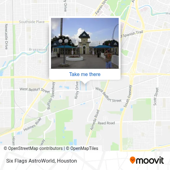 Six Flags AstroWorld map