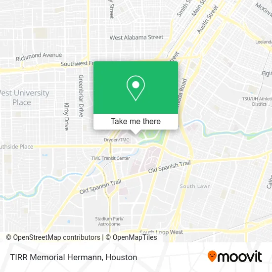 TIRR Memorial Hermann map