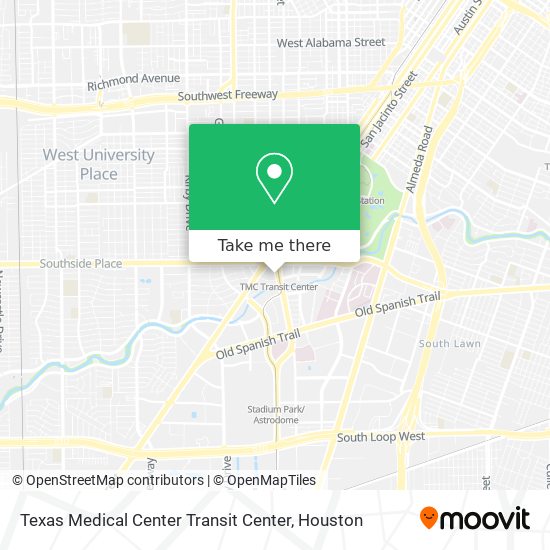 Texas Medical Center Transit Center map