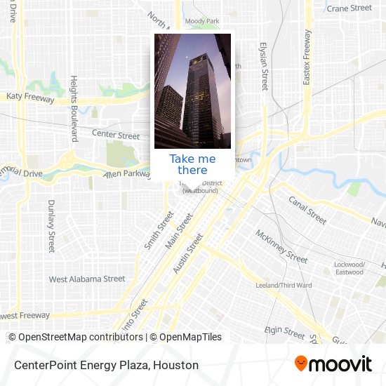 Mapa de CenterPoint Energy Plaza