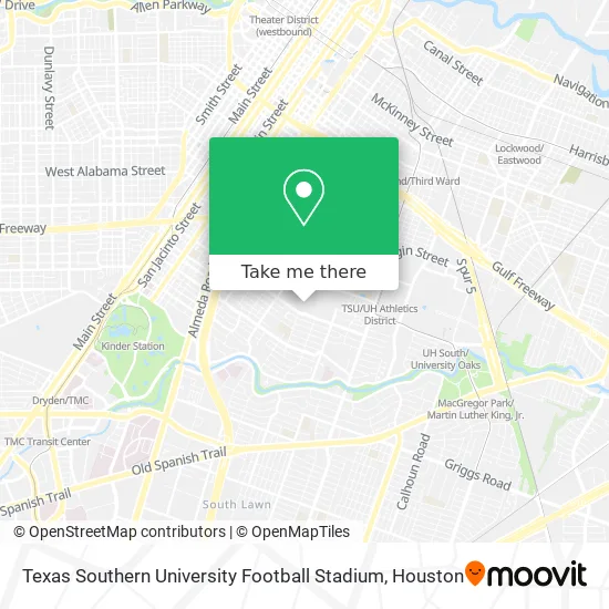 Texas Southern University Football Stadium map