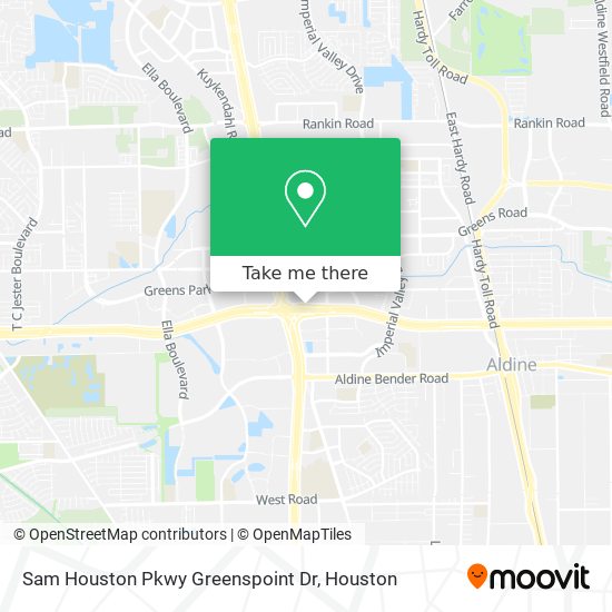 Sam Houston Pkwy Greenspoint Dr map