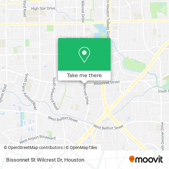 Mapa de Bissonnet St Wilcrest Dr