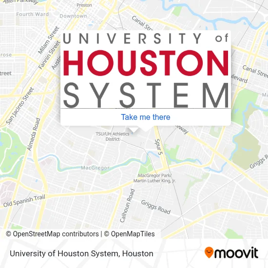 University of Houston System map