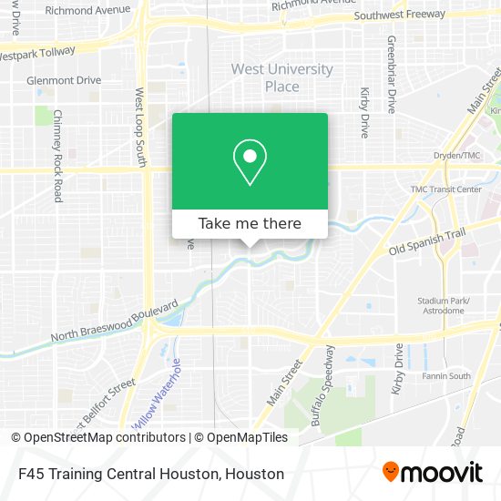 Mapa de F45 Training Central Houston