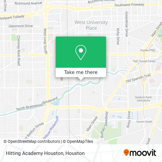 Mapa de Hitting Academy Houston