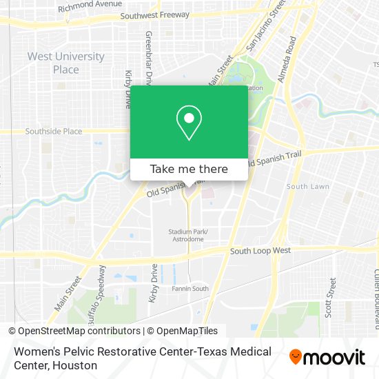 Mapa de Women's Pelvic Restorative Center-Texas Medical Center