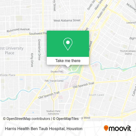Harris Health Ben Taub Hospital map