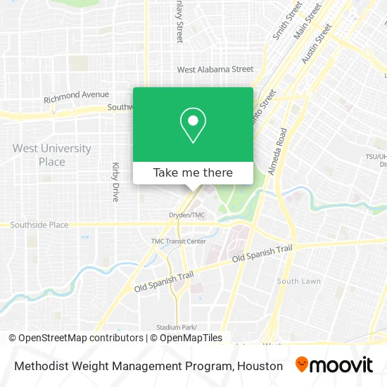 Methodist Weight Management Program map