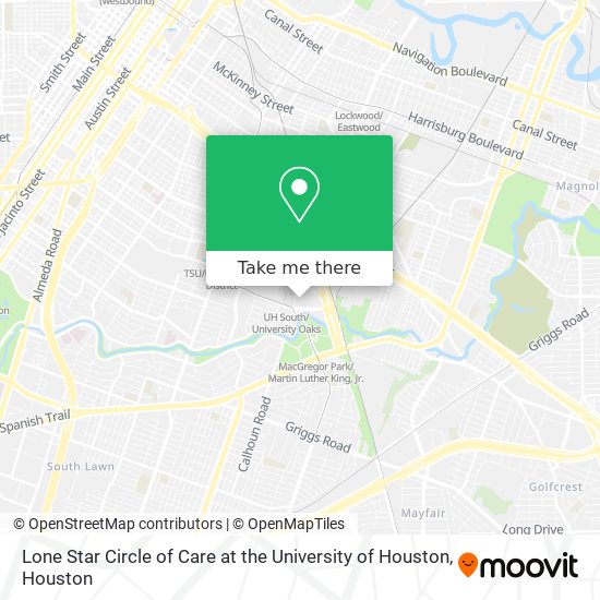 Lone Star Circle of Care at the University of Houston map