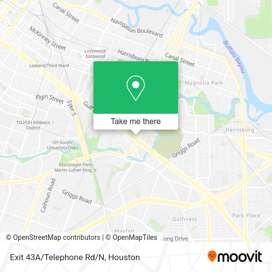 Exit 43A/Telephone Rd/N map