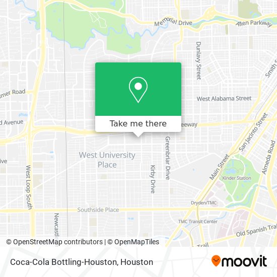 Mapa de Coca-Cola Bottling-Houston