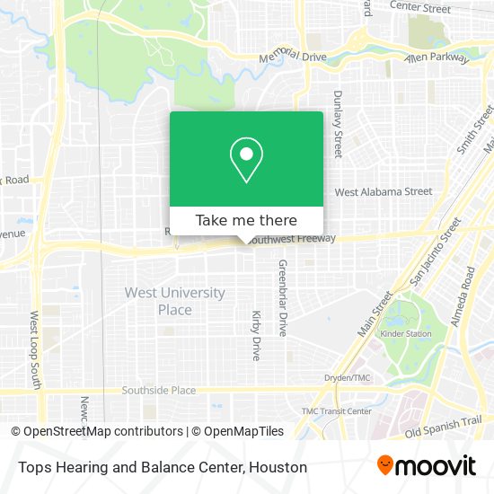 Tops Hearing and Balance Center map