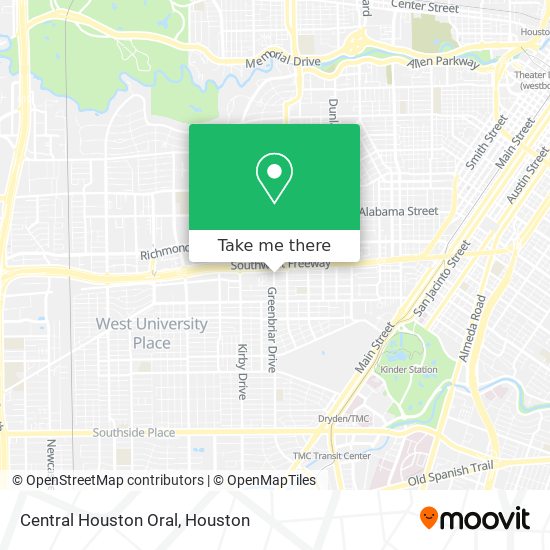 Mapa de Central Houston Oral