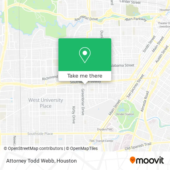 Attorney Todd Webb map