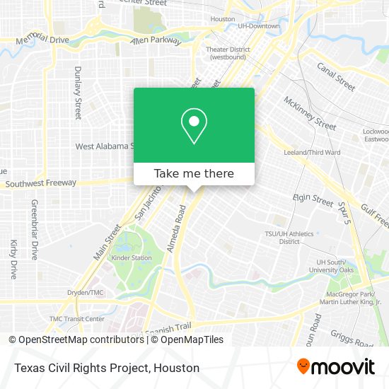 Texas Civil Rights Project map